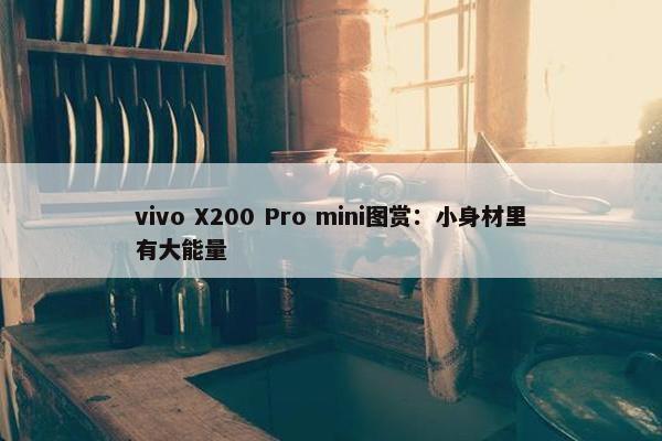 vivo X200 Pro mini图赏：小身材里有大能量