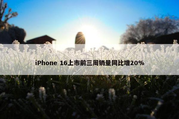 iPhone 16上市前三周销量同比增20%