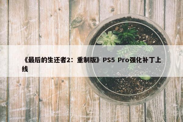 《最后的生还者2：重制版》PS5 Pro强化补丁上线