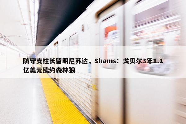 防守支柱长留明尼苏达，Shams：戈贝尔3年1.1亿美元续约森林狼