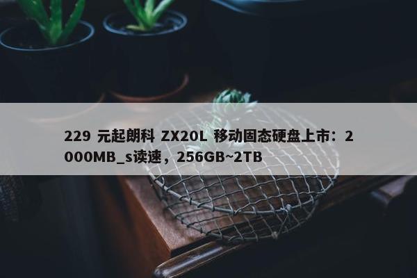 229 元起朗科 ZX20L 移动固态硬盘上市：2000MB_s读速，256GB~2TB