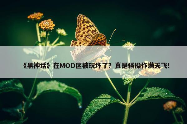 《黑神话》在MOD区被玩坏了？真是骚操作满天飞！