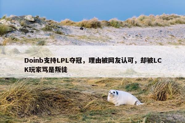 Doinb支持LPL夺冠，理由被网友认可，却被LCK玩家骂是叛徒