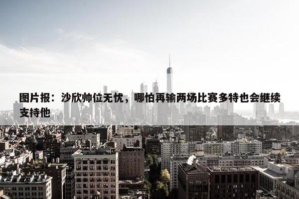 图片报：沙欣帅位无忧，哪怕再输两场比赛多特也会继续支持他