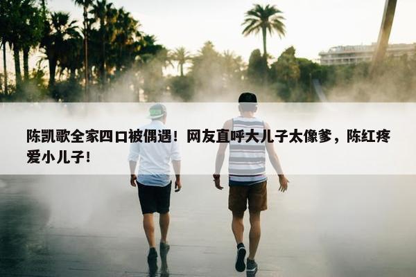 陈凯歌全家四口被偶遇！网友直呼大儿子太像爹，陈红疼爱小儿子！