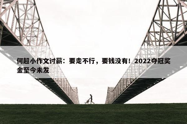 何超小作文讨薪：要走不行，要钱没有！2022夺冠奖金至今未发