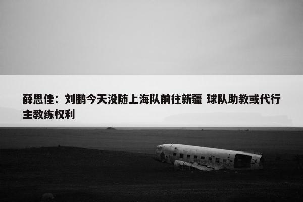 薛思佳：刘鹏今天没随上海队前往新疆 球队助教或代行主教练权利