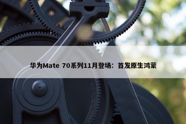 华为Mate 70系列11月登场：首发原生鸿蒙