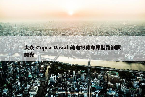 大众 Cupra Raval 纯电掀背车原型路测照曝光