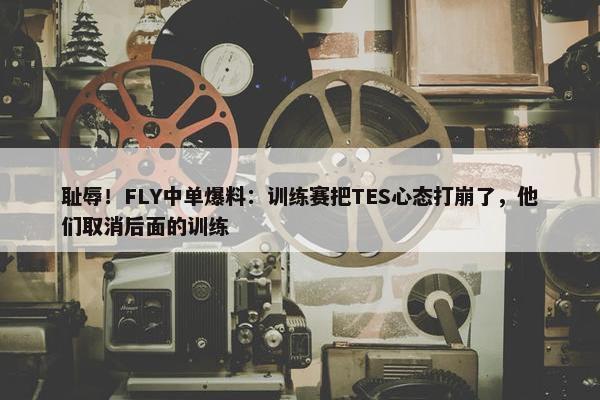 耻辱！FLY中单爆料：训练赛把TES心态打崩了，他们取消后面的训练