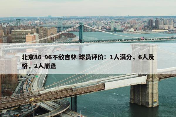 北京86-96不敌吉林 球员评价：1人满分，6人及格，2人崩盘