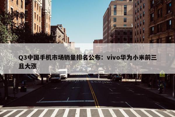 Q3中国手机市场销量排名公布：vivo华为小米前三且大涨