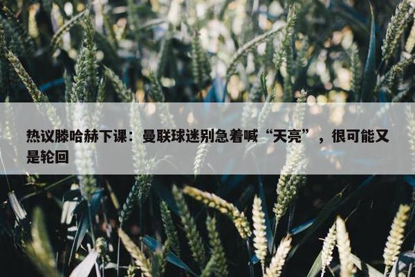 热议滕哈赫下课：曼联球迷别急着喊“天亮”，很可能又是轮回