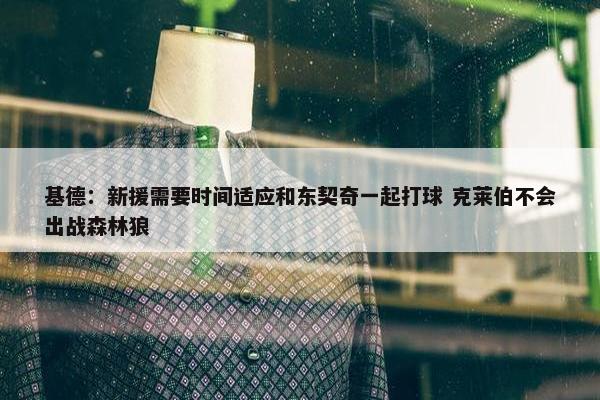 基德：新援需要时间适应和东契奇一起打球 克莱伯不会出战森林狼