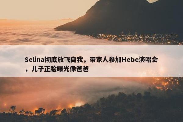 Selina彻底放飞自我，带家人参加Hebe演唱会，儿子正脸曝光像爸爸