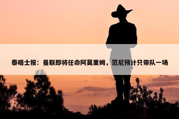 泰晤士报：曼联即将任命阿莫里姆，范尼预计只带队一场