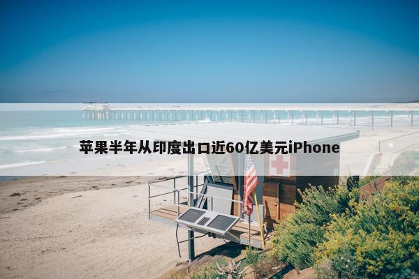 苹果半年从印度出口近60亿美元iPhone