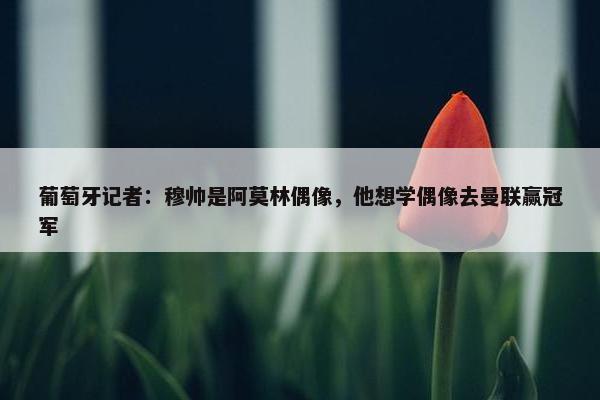 葡萄牙记者：穆帅是阿莫林偶像，他想学偶像去曼联赢冠军