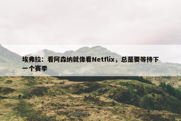 埃弗拉：看阿森纳就像看Netflix，总是要等待下一个赛季