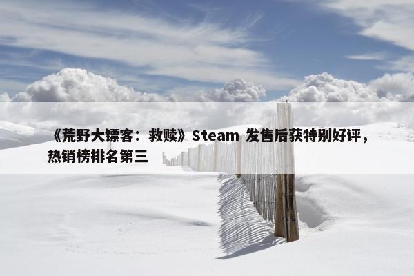 《荒野大镖客：救赎》Steam 发售后获特别好评，热销榜排名第三