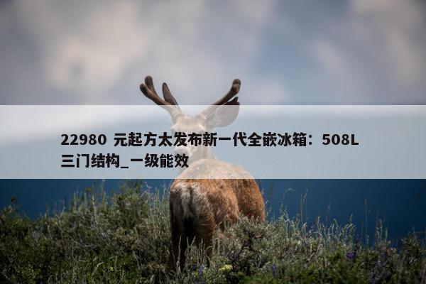 22980 元起方太发布新一代全嵌冰箱：508L 三门结构_一级能效