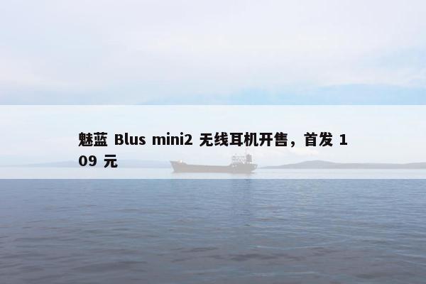 魅蓝 Blus mini2 无线耳机开售，首发 109 元