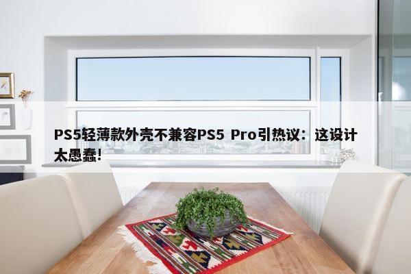 PS5轻薄款外壳不兼容PS5 Pro引热议：这设计太愚蠢!