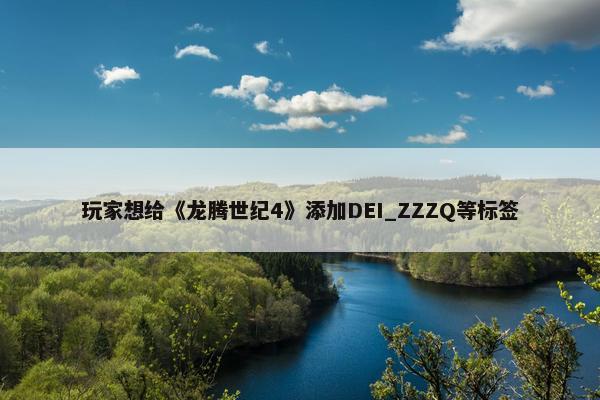 玩家想给《龙腾世纪4》添加DEI_ZZZQ等标签