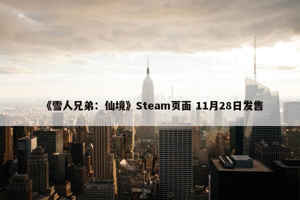 《雪人兄弟：仙境》Steam页面 11月28日发售