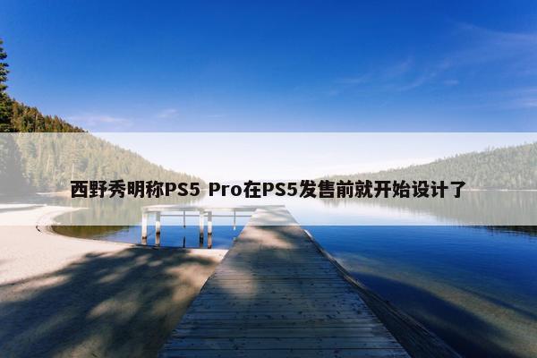 西野秀明称PS5 Pro在PS5发售前就开始设计了