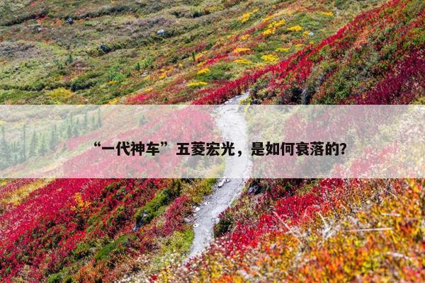 “一代神车”五菱宏光，是如何衰落的？