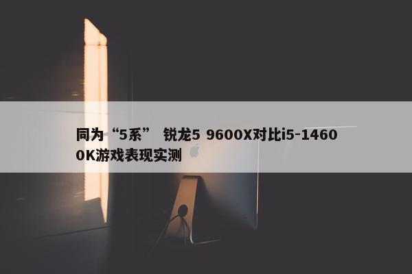 同为“5系” 锐龙5 9600X对比i5-14600K游戏表现实测