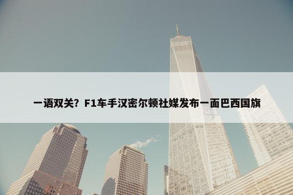 一语双关？F1车手汉密尔顿社媒发布一面巴西国旗