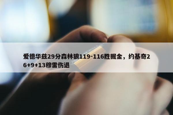 爱德华兹29分森林狼119-116胜掘金，约基奇26+9+13穆雷伤退