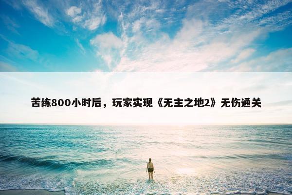 苦练800小时后，玩家实现《无主之地2》无伤通关