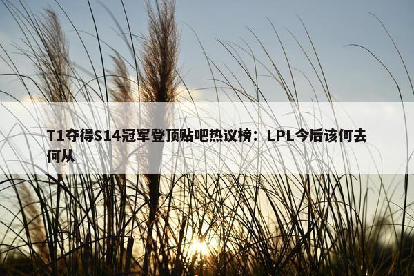 T1夺得S14冠军登顶贴吧热议榜：LPL今后该何去何从