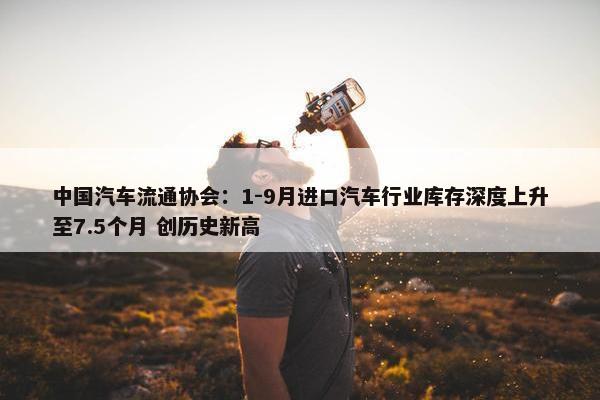 中国汽车流通协会：1-9月进口汽车行业库存深度上升至7.5个月 创历史新高