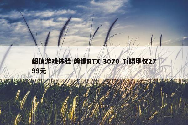 超值游戏体验 磐镭RTX 3070 Ti鳞甲仅2799元