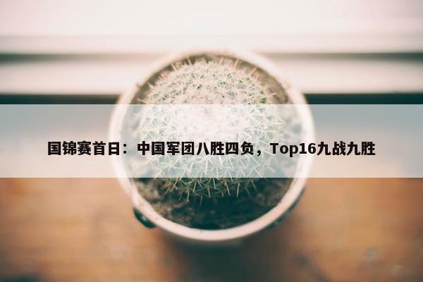 国锦赛首日：中国军团八胜四负，Top16九战九胜