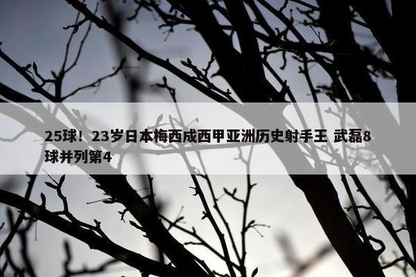 25球！23岁日本梅西成西甲亚洲历史射手王 武磊8球并列第4