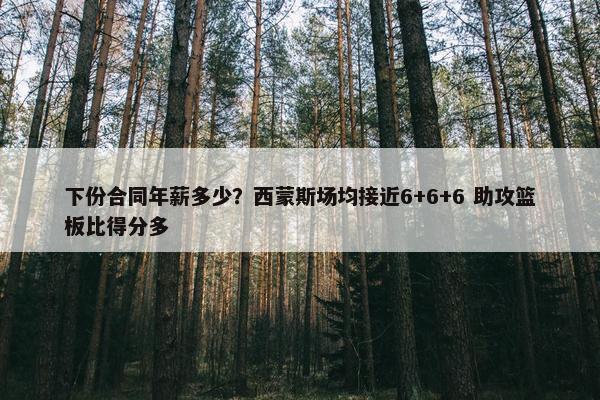 下份合同年薪多少？西蒙斯场均接近6+6+6 助攻篮板比得分多